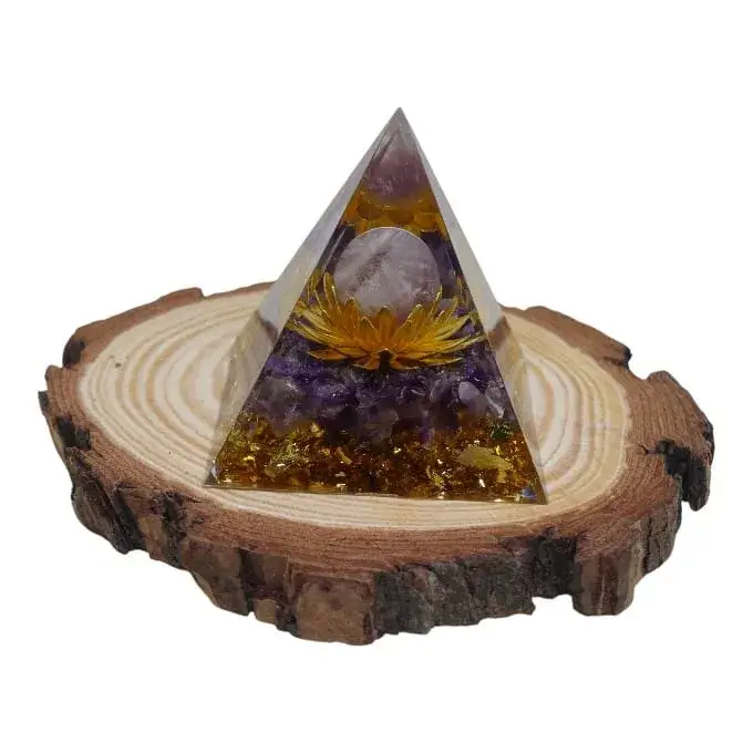 Pyramide Améthyste et Fleur de lotus