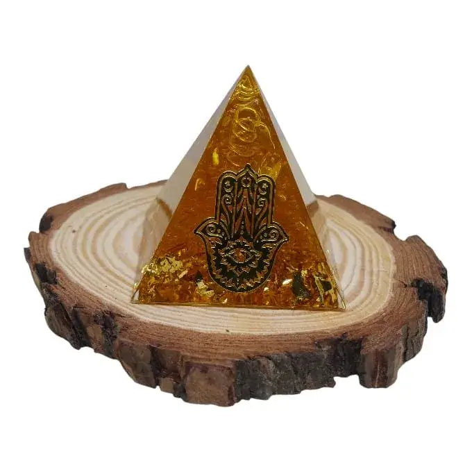 Pyramide Citrine | main de Khamsa