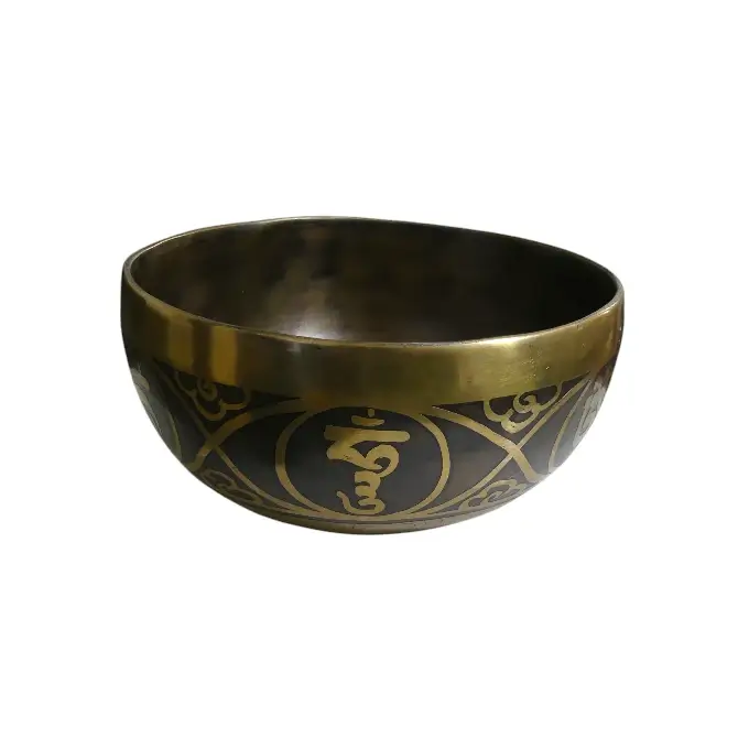 Bol chantant tibétain profil - finition bronze