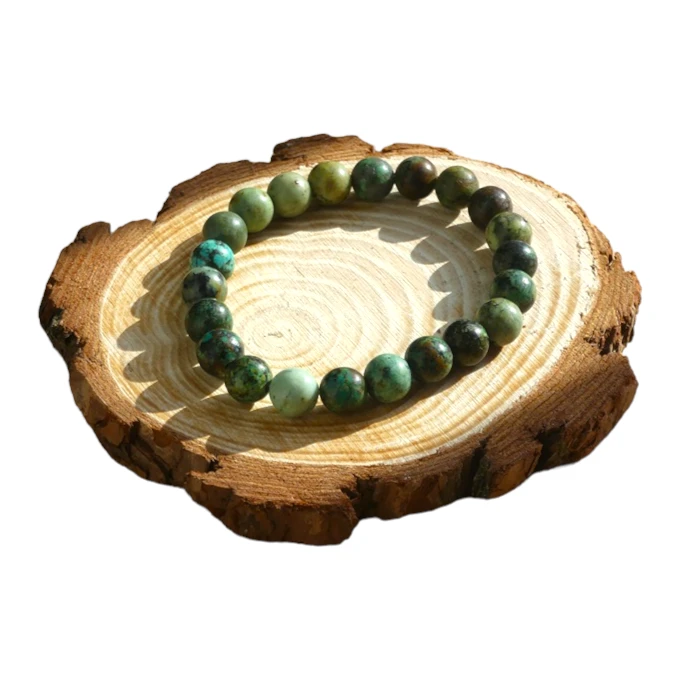 Bracelet turquoise 8mm - Achat pierre énergétique homme femme protection
