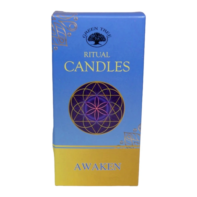 Bougie bleu clair pour rituel de paix et de communication