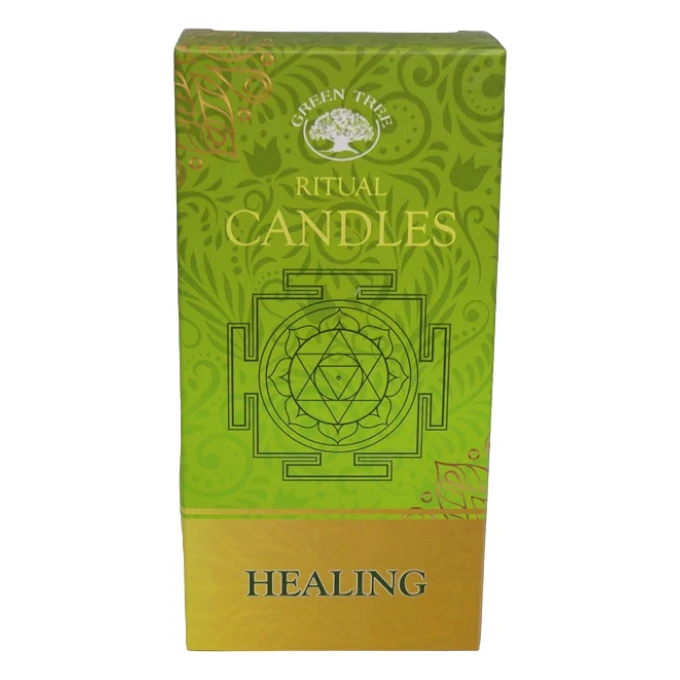 Bougie verte pour rituel de prospérité et de guérison