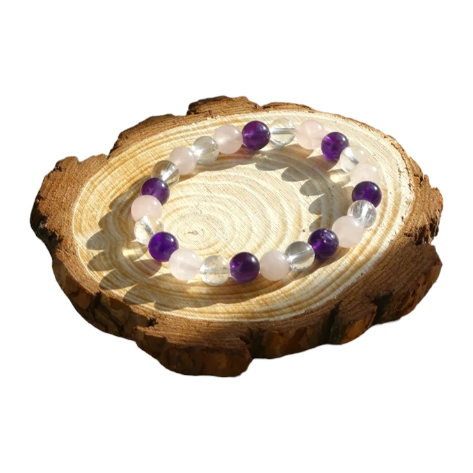 Améthyste crystal Quartz rose