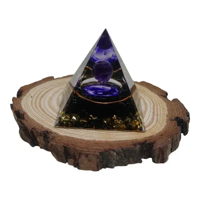 Pyramide Améthyste et Ying Yang