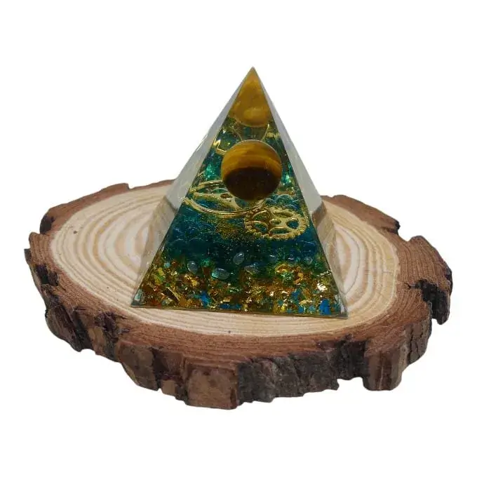 Pyramide Œil de tigre et Roue du temps
