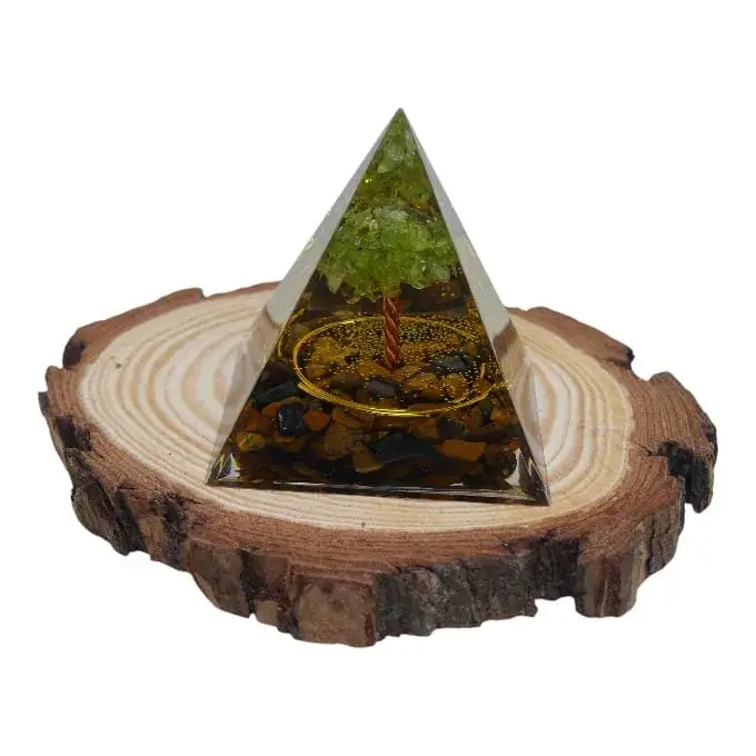 Pyramide Œil de tigre et Arbre de vie
