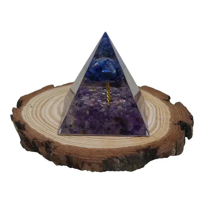 Pyramide Améthyste | Arbre de vie Cyanite