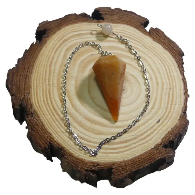 Pendule conique Aventurine Orange