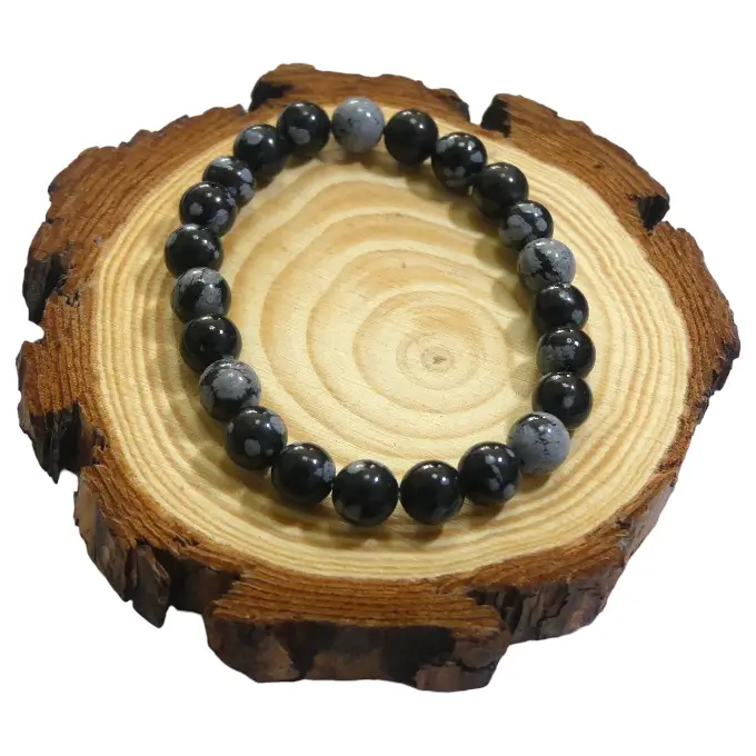 Bracelet Obsidienne Neige