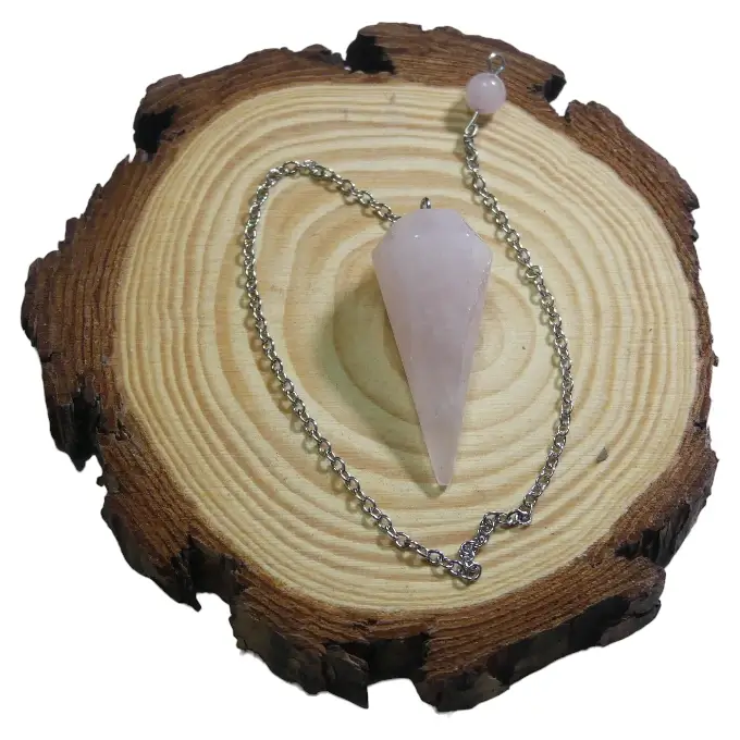 Pendule conique Quartz rose