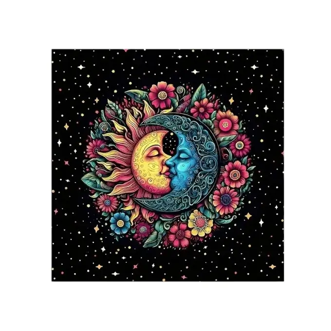 Nappe d'autel âme sœur avec symboles d'amour et de destinée