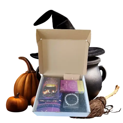 DELTABOX Divination - Oracle, bougies violettes et bracelet labradorite